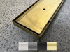 Brushed Gold Tile-In Floor Floor Grate - 600mm 900mm Outlet 76mm , Outlet Adjustable