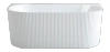Ceto Bari Groove Fluted Back To Wall FreeStanding Bath