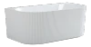 Ceto Bari Groove Fluted Back To Wall FreeStanding Bath