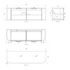 Bondi 1500 mm Fluted Curve Vanity 