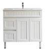 Poseidon 900mm Acacia PVC Shaker Floor Standing Cabinet Vanity 