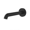 IKON Linie Fluted Matt Black Bath Basin Wall Spout