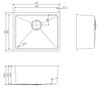 Project Undermount Square Sink  Single Bowl 