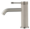 Mica Fluted Stainless steel Basin Mixer Curved Spout - Matt Black, Brushed Nickel, Gun Metal Grey and French Gold   Mica Fluted Stainless steel Basin Mixer Curved Spout - Matt Black, Brushed Nickel, Gun Metal Grey and French Gold