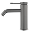 Mica Fluted Stainless steel Basin Mixer Curved Spout - Matt Black, Brushed Nickel, Gun Metal Grey and French Gold   Mica Fluted Stainless steel Basin Mixer Curved Spout - Matt Black, Brushed Nickel, Gun Metal Grey and French Gold