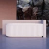 Oviedo Fluted Corner Free Standing Bathtub - GLOSS WHITE 1500 1700MM