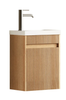 Mini Ensuite Vanity 400mm Woodland Oak Fluted Vanity