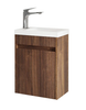 Mini Ensuite Vanity 400mm Sable Walnut Fluted Vanity 