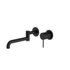 Mecca Wall Basin BAth Mixer Sweivel Spout 225mm Matt Black