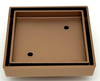 Brushed Copper  Square Tile Insert Floor Grate - 100mm outlet  Brushed Copper  Square Tile Insert Floor Grate - 100mm outlet