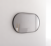 Riva Oval Framed Mirror Wall Mounted With Matt Black, Brushed Gold & Brushed Nickel   Riva Oval Framed Mirror Wall Mounted With Matt Black, Brushed Gold & Brushed Nickel