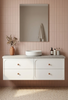 Marius Twin Hampton Shaker 1500 mm Wall Hung Vanity - Optional Stone Bench Top