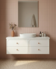 Marius Twin Hampton Shaker 1500 mm Wall Hung Vanity - Optional Stone Bench Top