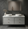 Marius Twin Hampton Shaker 1500 mm Wall Hung Vanity - Optional Stone Bench Top