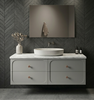 Marius Twin Hampton Shaker 1500 mm Wall Hung Vanity - Optional Stone Bench Top