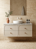 Marius Twin Hampton Shaker 1200 mm Wall Hung Vanity - Optional Stone Bench Top
