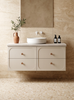 Marius Twin Hampton Shaker 1200 mm Wall Hung Vanity - Optional Stone Bench Top