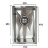 Normandy Cube Single Bowl Sink Undermount or Drop in with Round Corner 250x450x200mm