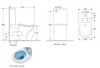 Meyrin Tornado Quiet Round with curve seat wall faced toilet (Rimless + Tornado)  675x390x860  