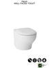 TOTO Hayon CW254PJT1WS Wall Faced Toilet with Inwall Cistern & Flush Plate