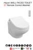 TOTO Hayon CW254PJT1WS Wall Faced Toilet with S7 TCF4732AT WASHLET (D-Shape) with Inwall Cistern & Flush Plate