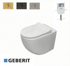 Hamburg Quiet Swirl  Flush Wall Faced Pan with Geberit Inwall Cistern (Rimless + Tornado)