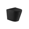 Berlin 99 Matt Black Wall Faced Pan with R&T Inwall Cistern - Rimless Tornado