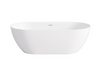 Ellips Slim Acrylic Free Standing Overflow Bathtub - Gloss White