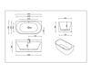 DOVER Back To Wall Free Standing Overflow Bath LK-DV 1400 | 1500 | 1700mm