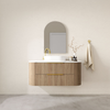 Shore Wall Hung Curve Vanity Polytec Finish, Bench Top & Basin - Two Height Option