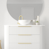Shore Freestanding Curve Vanity Polytec Finish, Bench Top & Basin - On Legs