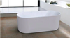 VILLA Slim Lip Oval Straight Sides Freestanding Bath