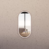 Riva Front Lit & Back Lit Led Mirror Oval  Brushed Copper Framed with Defog and Dimmer
