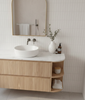 Skye Wall Hung Vanity with Open Shelf, Bench Top & Basin - 1500mm