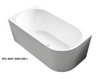 Nerida 1300 Corner Freestanding Gloss White Bathtub 