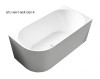 Nerida 1300 Corner Freestanding Gloss White Bathtub 