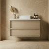 LEVI Wall Hung Vanity 600 mm Push Open with Optional Stone Bench Top - All Drawer