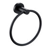Linsol Lux Matt Black Towel Ring 
