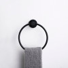 Linsol Lux Matt Black Towel Ring 