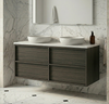 LEVI Wall Hung Vanity 1500 mm Push Open with Optional Stone Bench Top - All Drawer