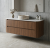 Coogee TWIN Rouned Curve Corner 1201 - 1499 mm Vanity - Optional Bench Top