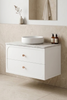 Marius Twin Hampton Shaker 601 - 899 mm Wall Hung Vanity - Optional Bench Top