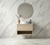 Infinity Short Wall Hung Vanity 600 mm, Open Shelf - Optional Stone Bench Top