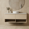 Infinity Short Wall Hung Vanity 1200 mm, Open Shelf - Optional Stone Bench Top