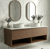 Infinity Short Wall Hung Vanity 1500 mm, Open Shelf - Optional Stone Bench Top
