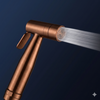Amoza Hand Spray Set & Dual Cistern Tap  Brushed Copper  