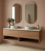 Infinity Short Wall Hung Vanity 1800 mm, Open Shelf - Optional Stone Bench Top