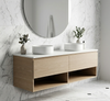Infinity Short Wall Hung Vanity 1210 - 1490 mm, Open Shelf - Optional Stone Bench Top