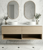 Infinity Short Wall Hung Vanity 1210 - 1490 mm, Open Shelf - Optional Stone Bench Top