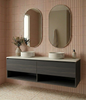 Infinity Short Wall Hung Vanity 1510 - 1790 mm, Open Shelf - Optional Stone Bench Top